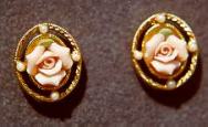Porcelain Rose earrings